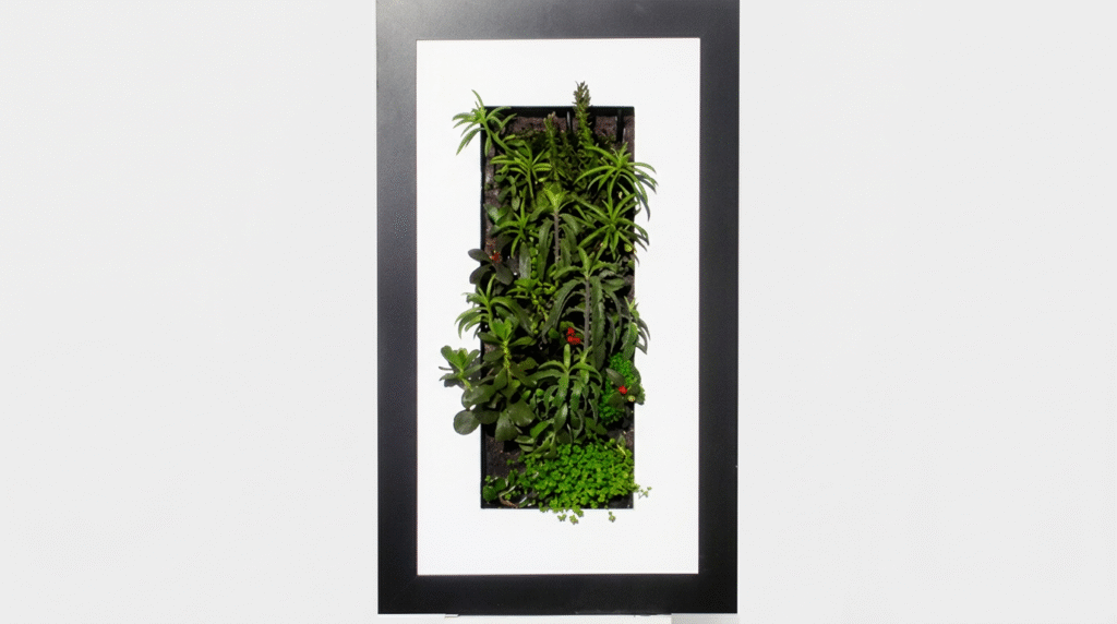 plantes adaptées à un cadre végétal mural intérieur en culture hydroponique