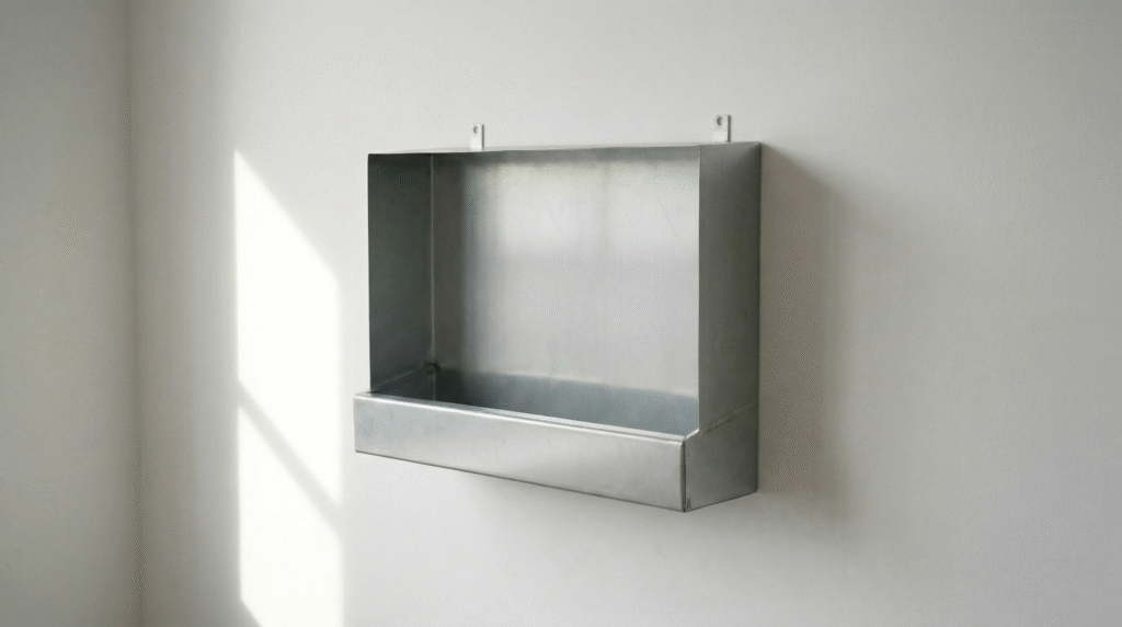 cadre en zinc soudé étanche pour mur végétal intérieur avec réserve d’eau intégrée