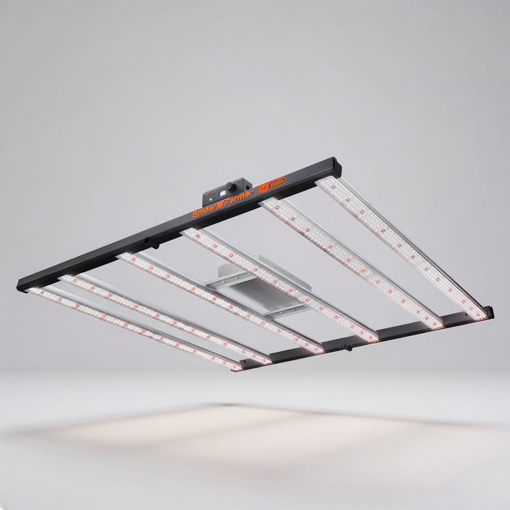 Lampe horticole LED Spider Farmer SE5000 avec barres LED pour culture intérieure grande surface 120x120 cm