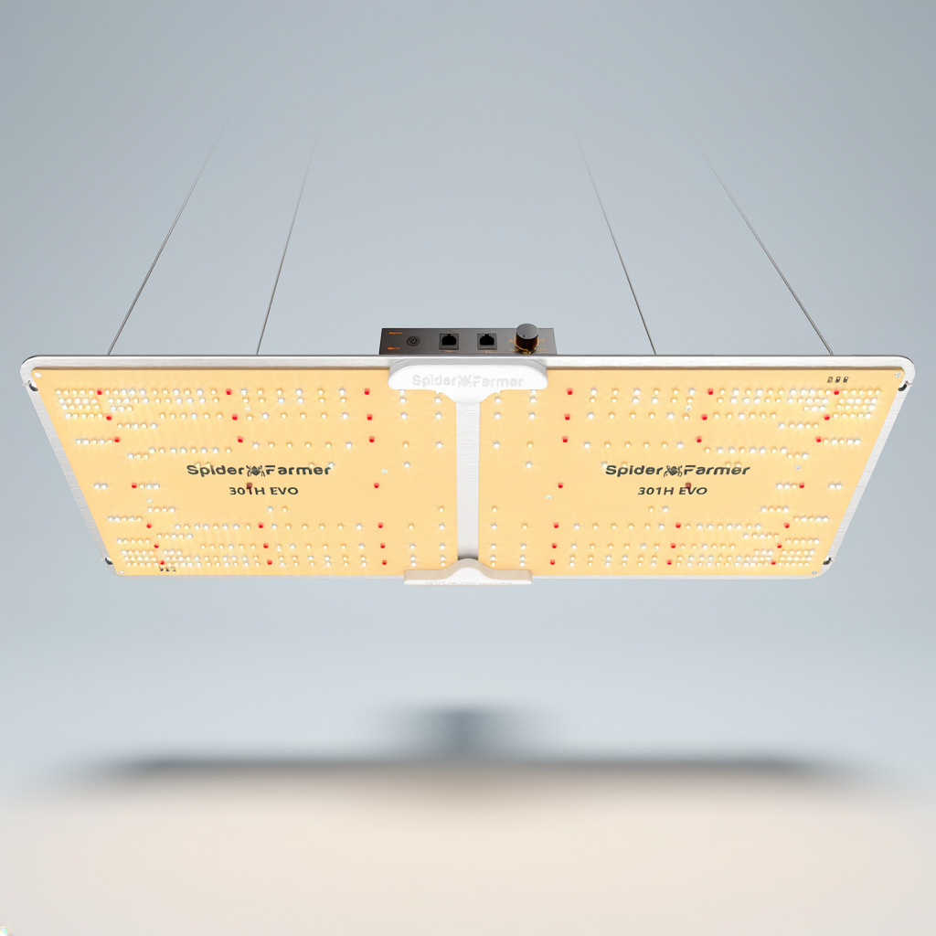 Lampe horticole LED Spider Farmer SF2000 avec diodes Samsung LM301H EVO pour culture intérieure 120x60 cm