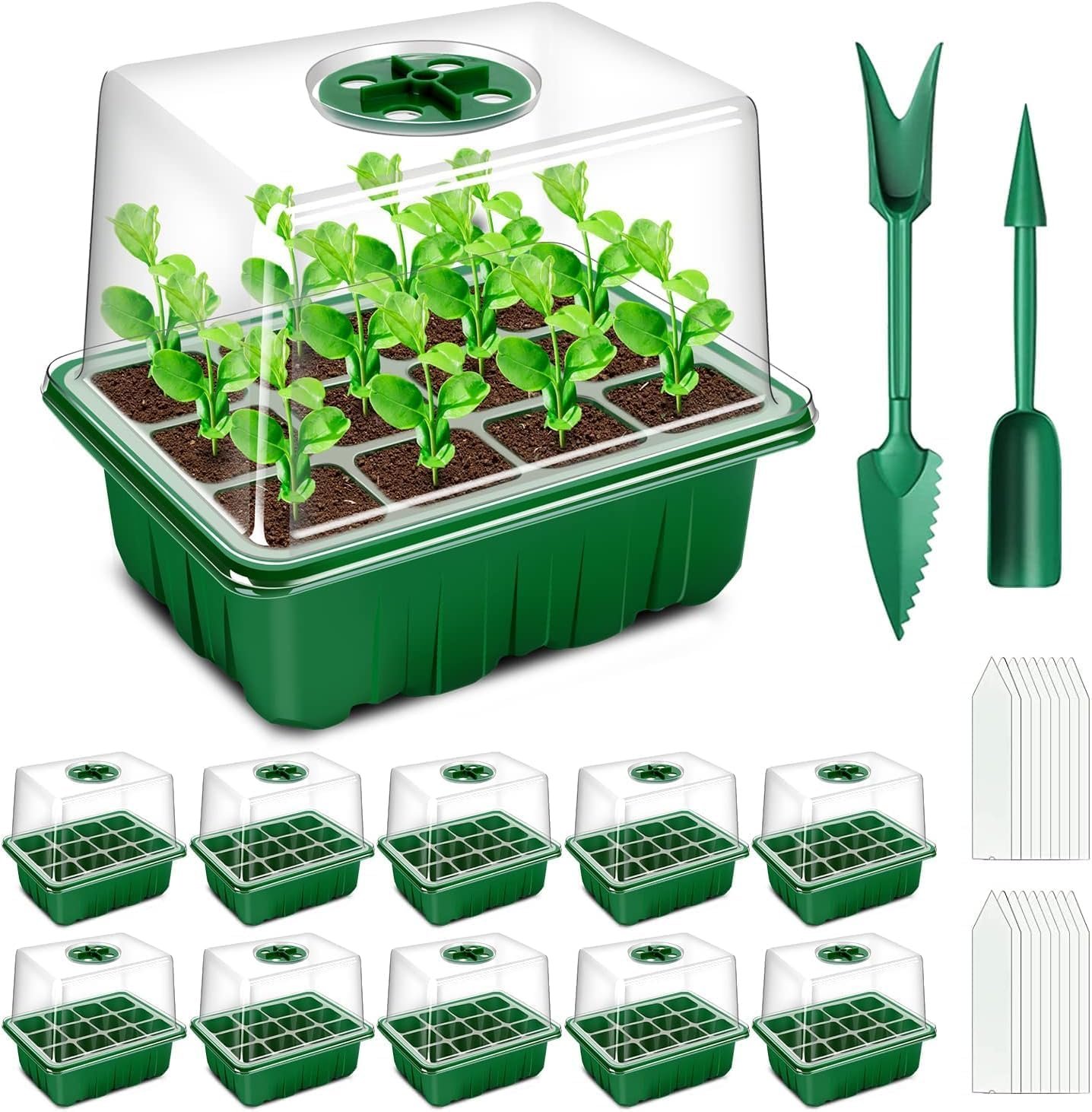 Mini serre semis YAUNGEL 120 cellules : kit complet pour semis intérieur – Image 1